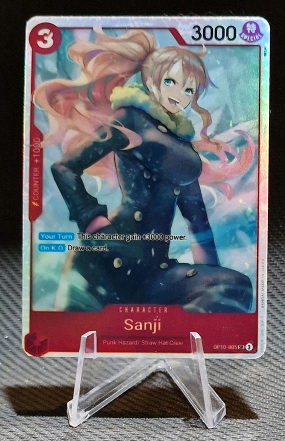 One Piece Proxy Card Holo - Sanji OP10-005 Character Red - Etsy