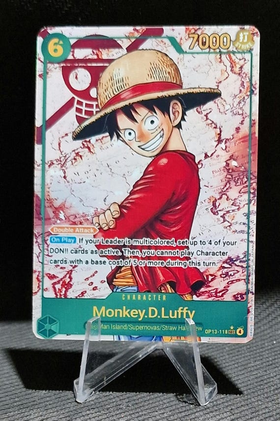 One Piece Character Custom Card Proxy Monkey.d.luffy OP13-118 Sec