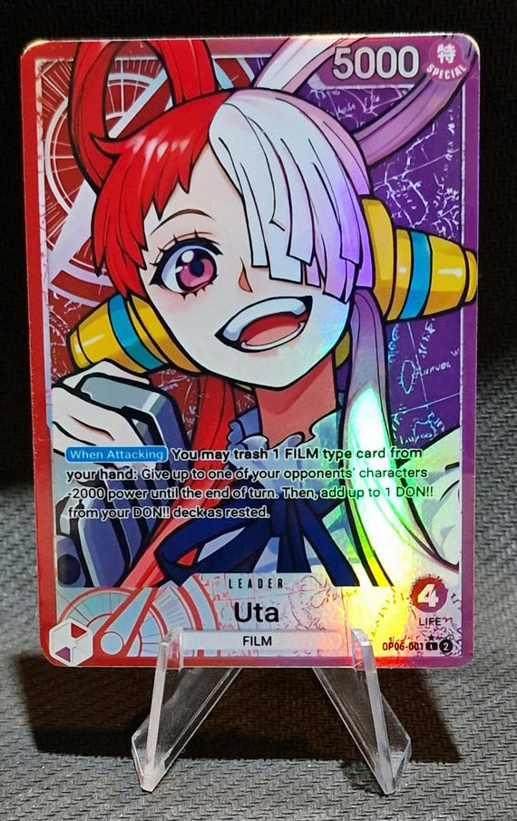 One Piece Proxy Card Holo - Uta Leader OP06-001 Alt Art - Etsy