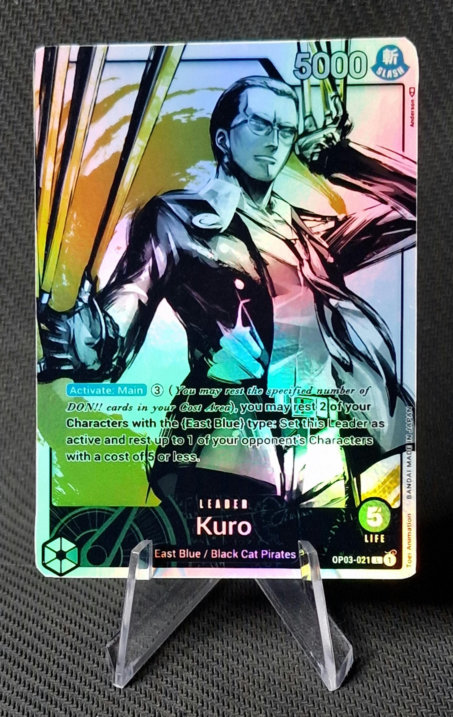 【未開封】CNP Art Trading Card One Piece Proxy Card Holo - Kuro Leader OP03-021 Alt Art - Etsy