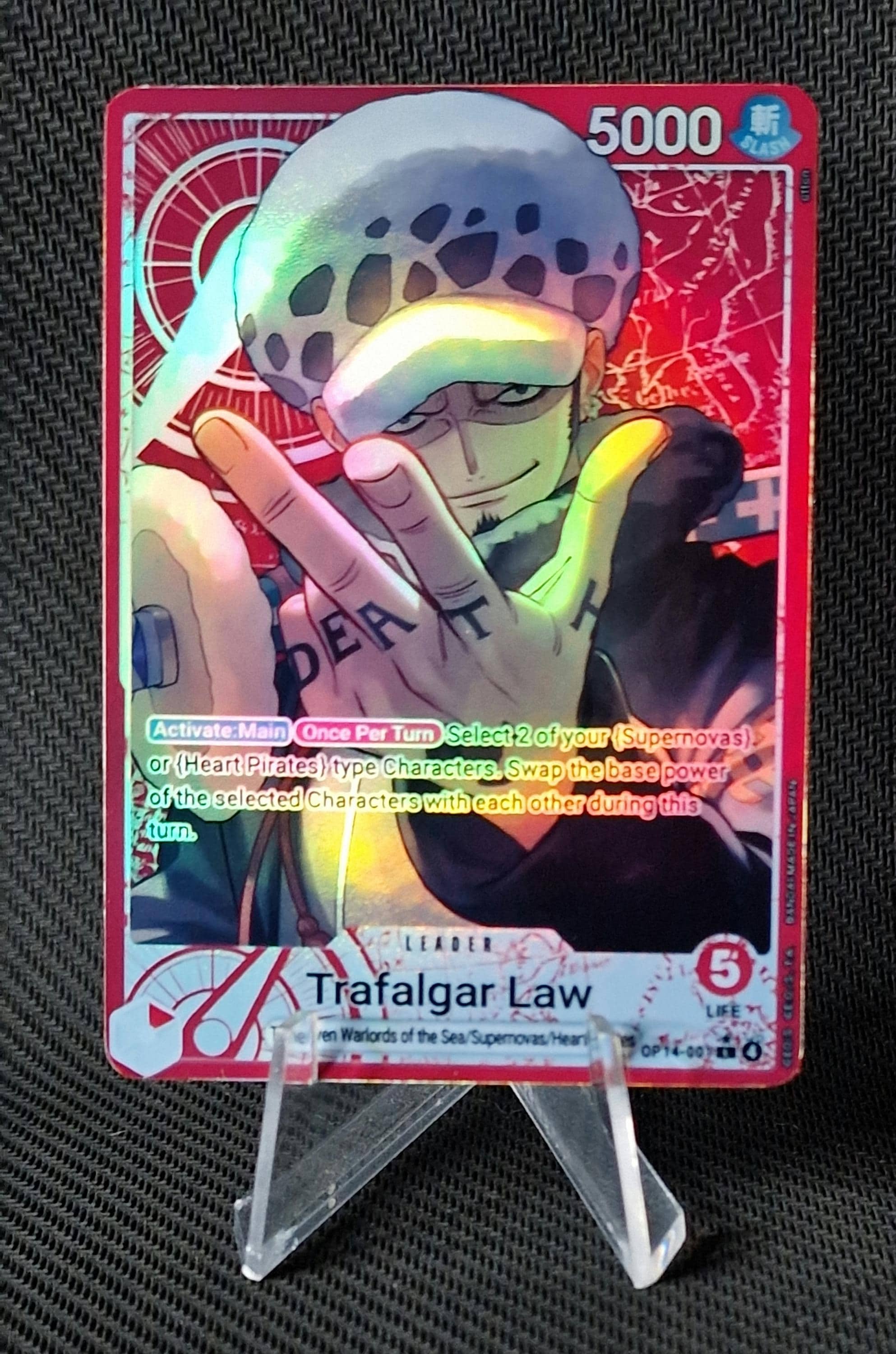 One Piece Proxy Card Leader Holo - Trafalgar Law OP14-001 Alt Art