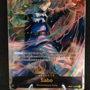 Carte proxy One Piece Holo - Sabo OP07-118 Character Sec