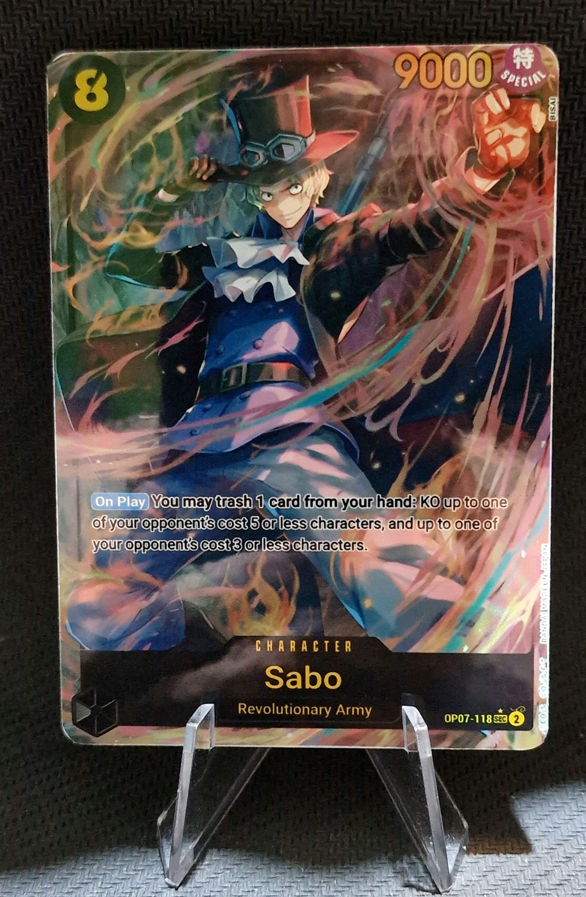 One Piece Proxy Card Holo - Sabo OP07-118 Character Sec - Etsy