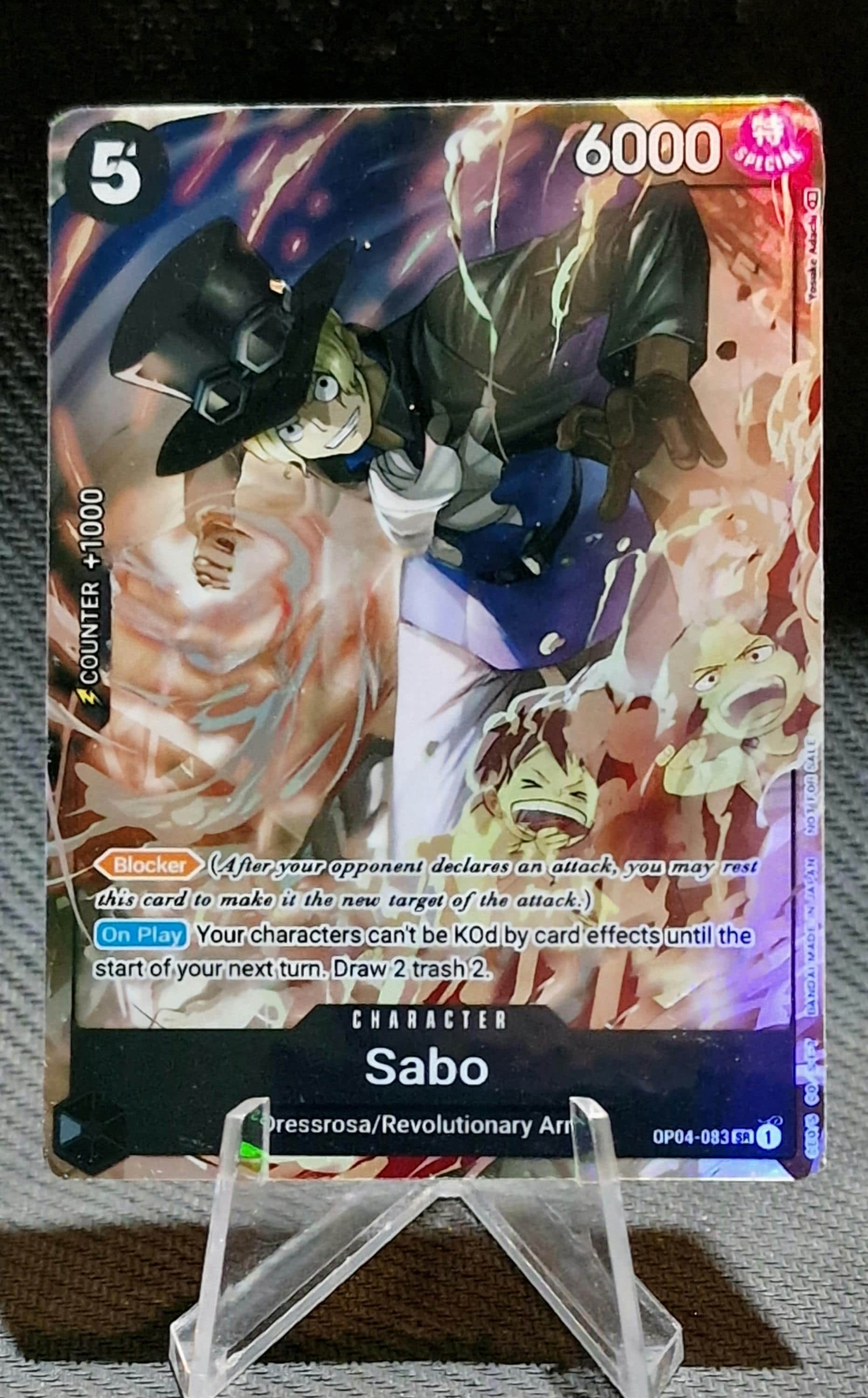 One Piece Proxy Card Holo - Sabo OP04-083 Character Sealed One Piece Proxy Card Holo - Sabo OP04-083 Character Sealed