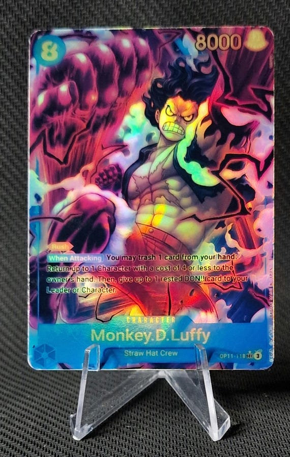 One Piece Proxy Card Holo - Monkey.d.luffy OP11-118 Character - Etsy