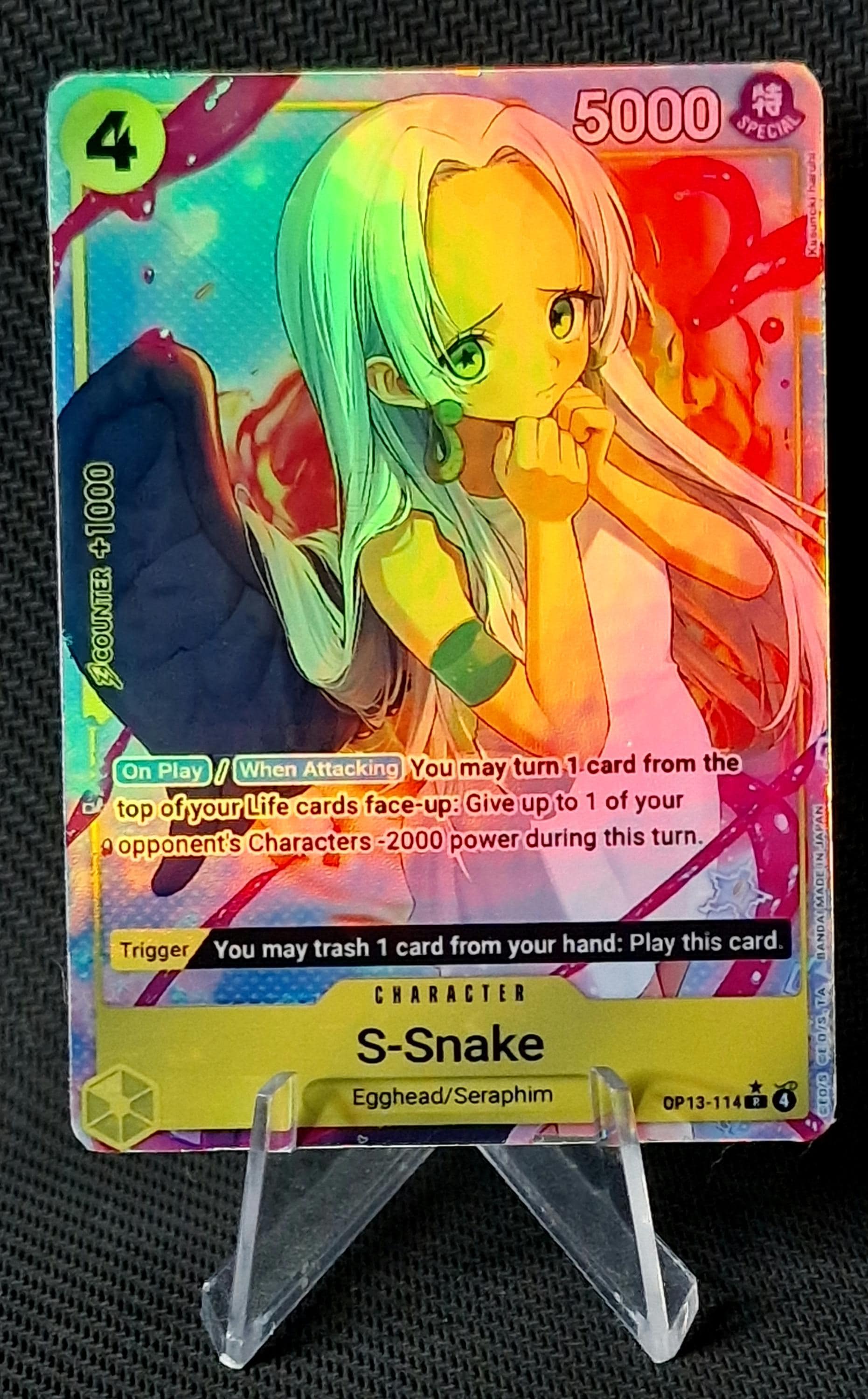 One Piece Proxy Card Holo - Jewelry Bonney Stussy Lilith S-snake