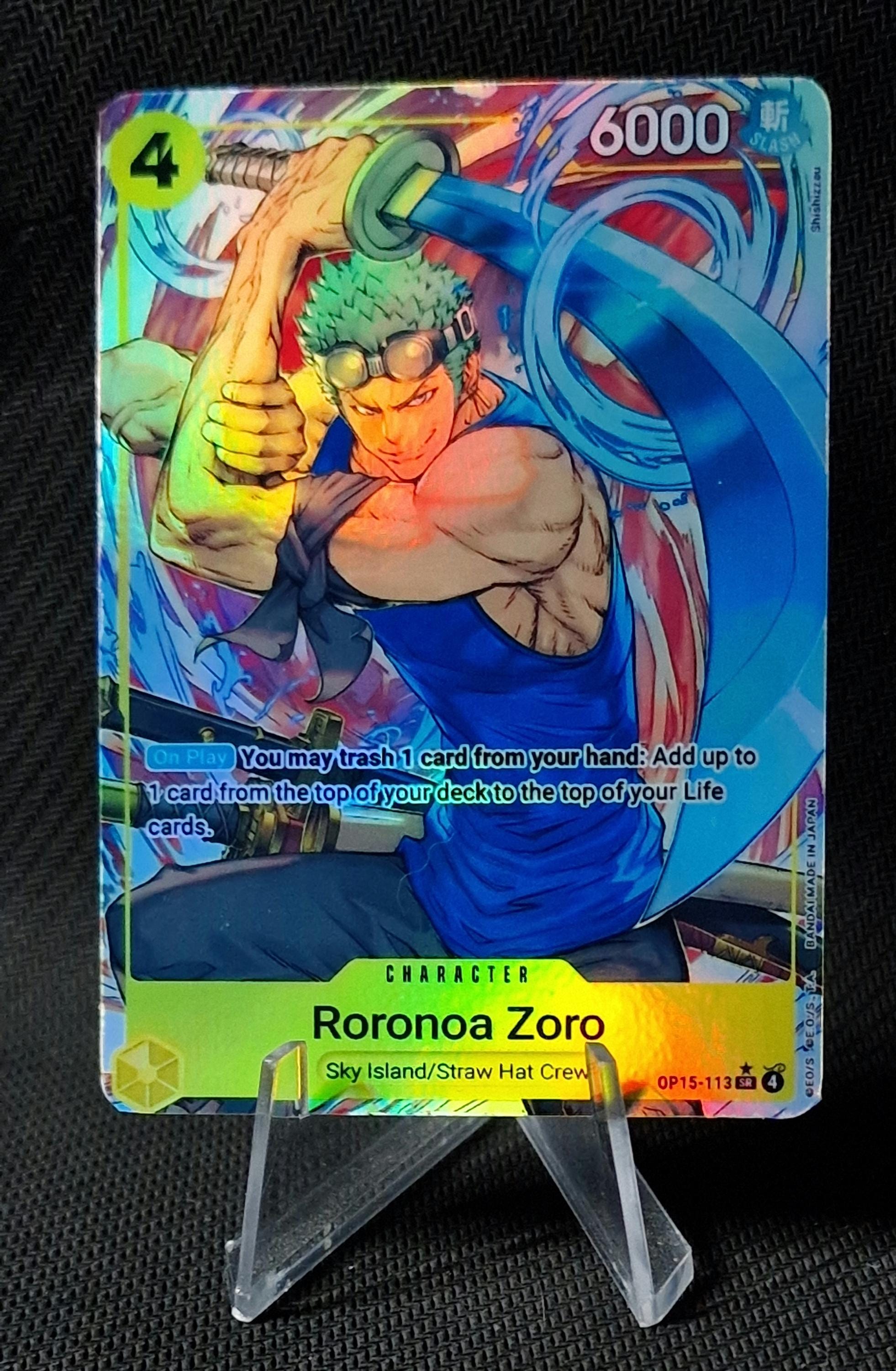 One Piece Proxy Card Holo - Roronoa Zoro OP15-113 Character - Etsy