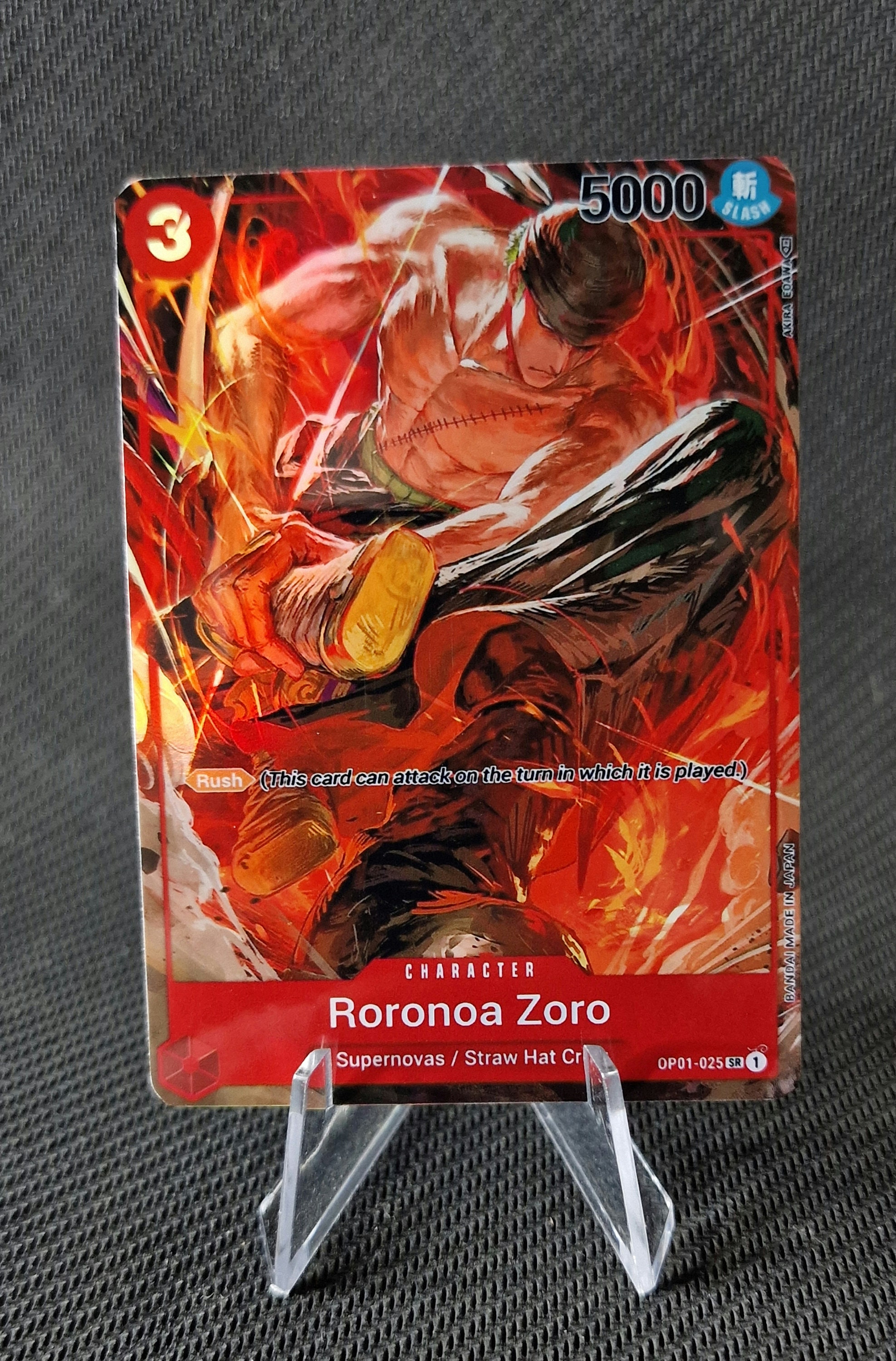 One Piece Proxy Card Holo - Roronoa Zoro OP01-025 Character - Etsy