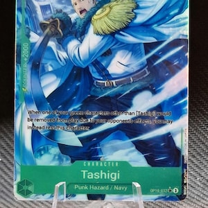 One Piece Proxy Card Holo – Tashigi OP10-032 Charakter Grün