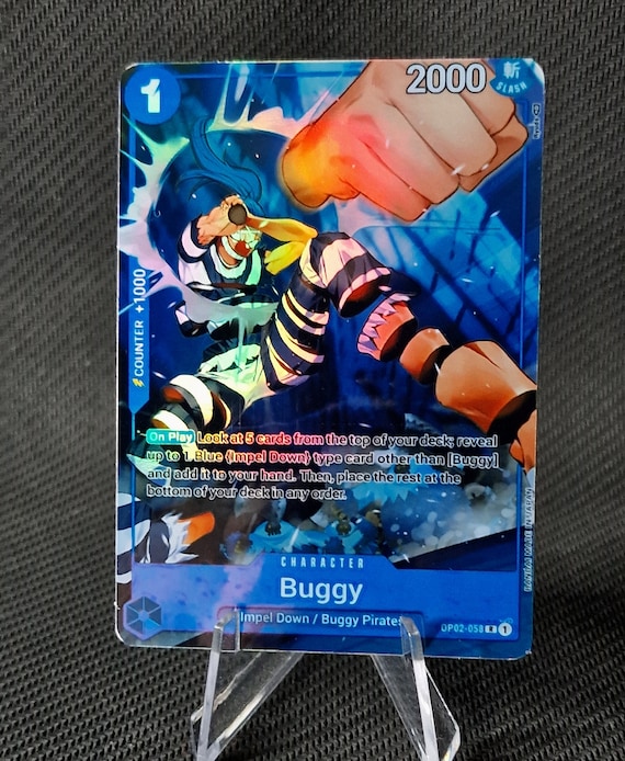 One Piece Proxy Card Holo - Buggy OP02-058 Character - Etsy