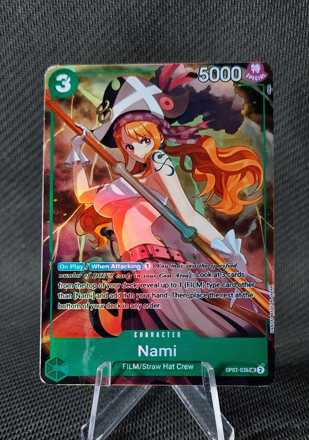 One Piece Proxy Card Holo - Nami OP02-036 Premium Card Collection