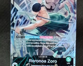One Piece proxy card Holo - Roronoa Zoro Leader OP12-020 Alt art