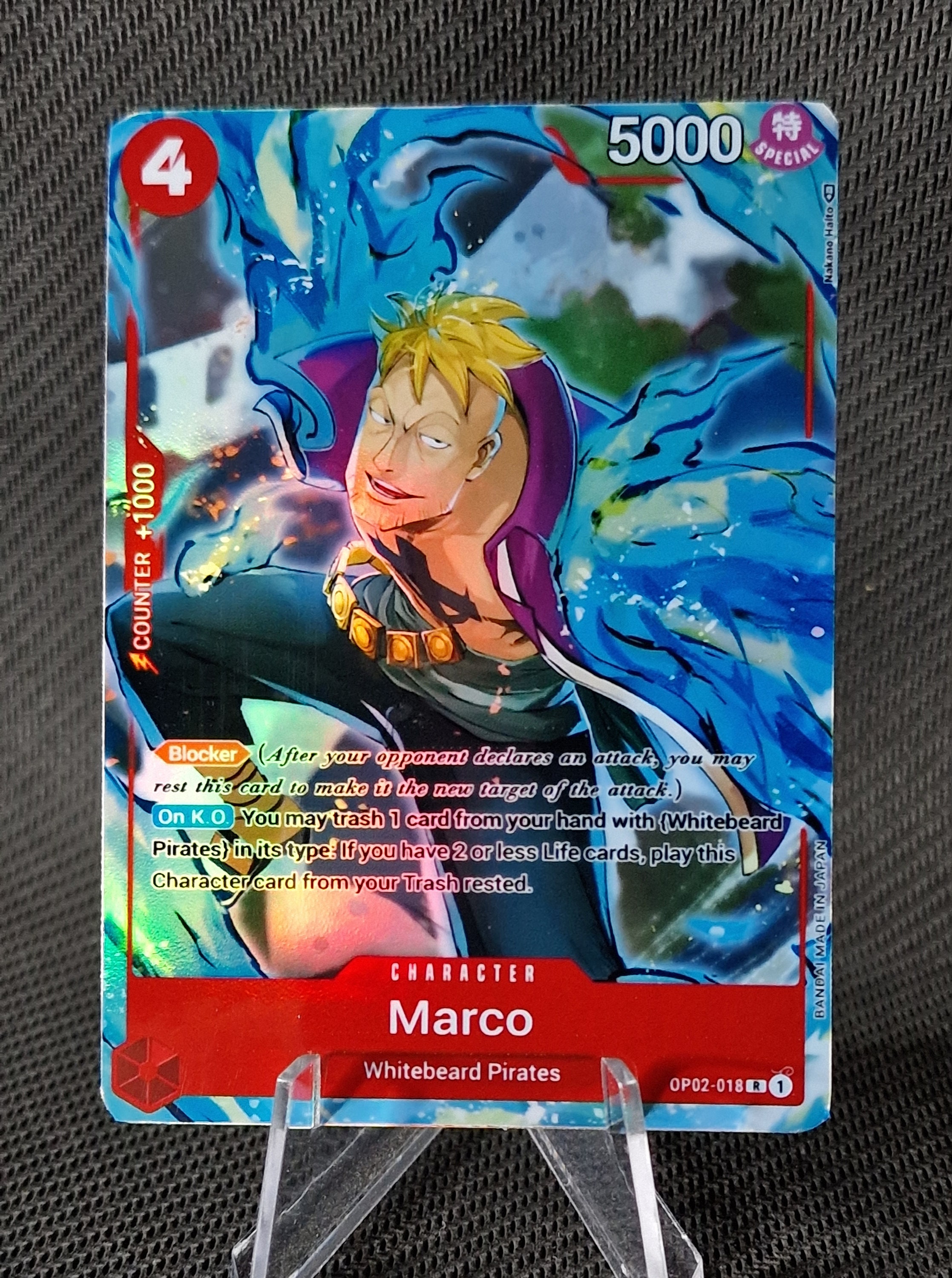 One Piece Proxy Card Holo - Marco OP02-018 Character - Etsy
