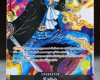 One Piece proxy card Holo - Sabo OP04-083 character