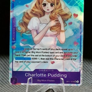 Tarjeta proxy holográfica de One Piece - Charlotte Pudding OP11-070