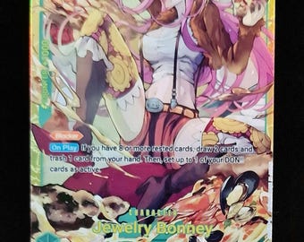 Tarjeta proxy personalizada de personaje de una pieza Joyería Bonney OP12-118 Sec