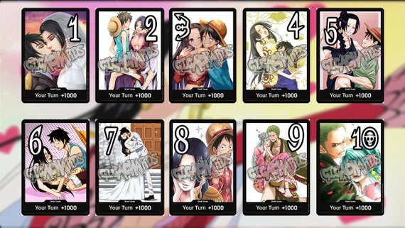 One Piece Tcg Custom Cards Don!! Valentine's Day Ship Couple Luffy