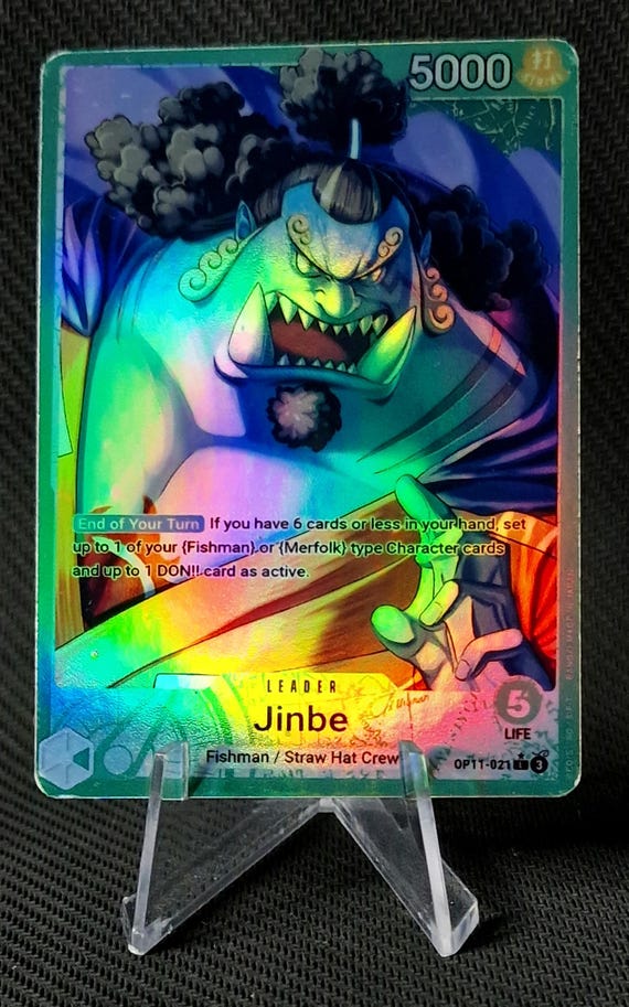 One Piece Proxy Card Leader Holo - Jinbe OP11-021 Alt Art - Etsy