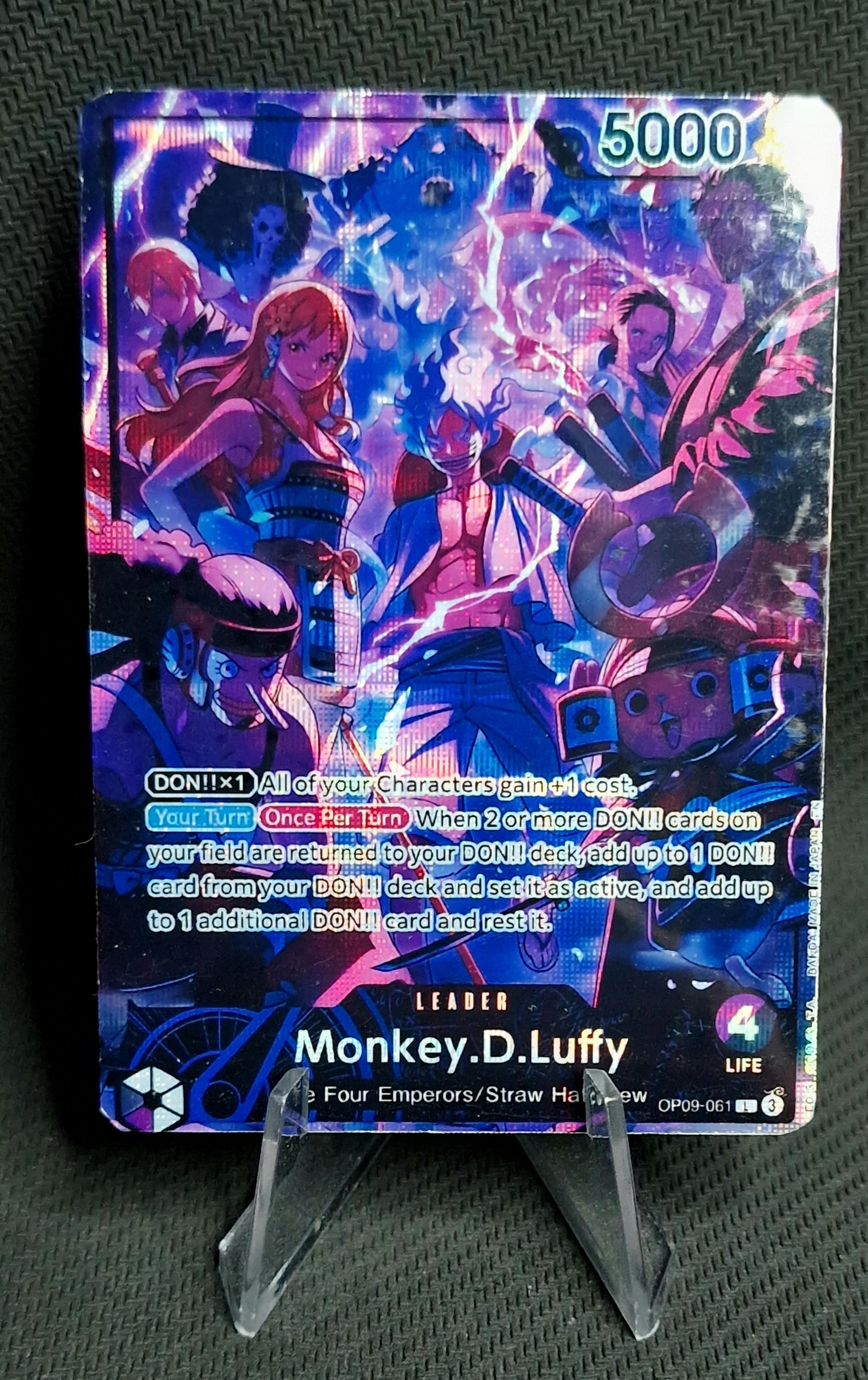 ワンピース プロキシカード ホロ - モンキー・D・ルフィ リーダー OP09