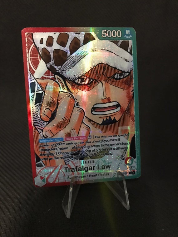 One Piece Proxy Card Holo - Trafalgar Law Leader OP01-002 Alt Art