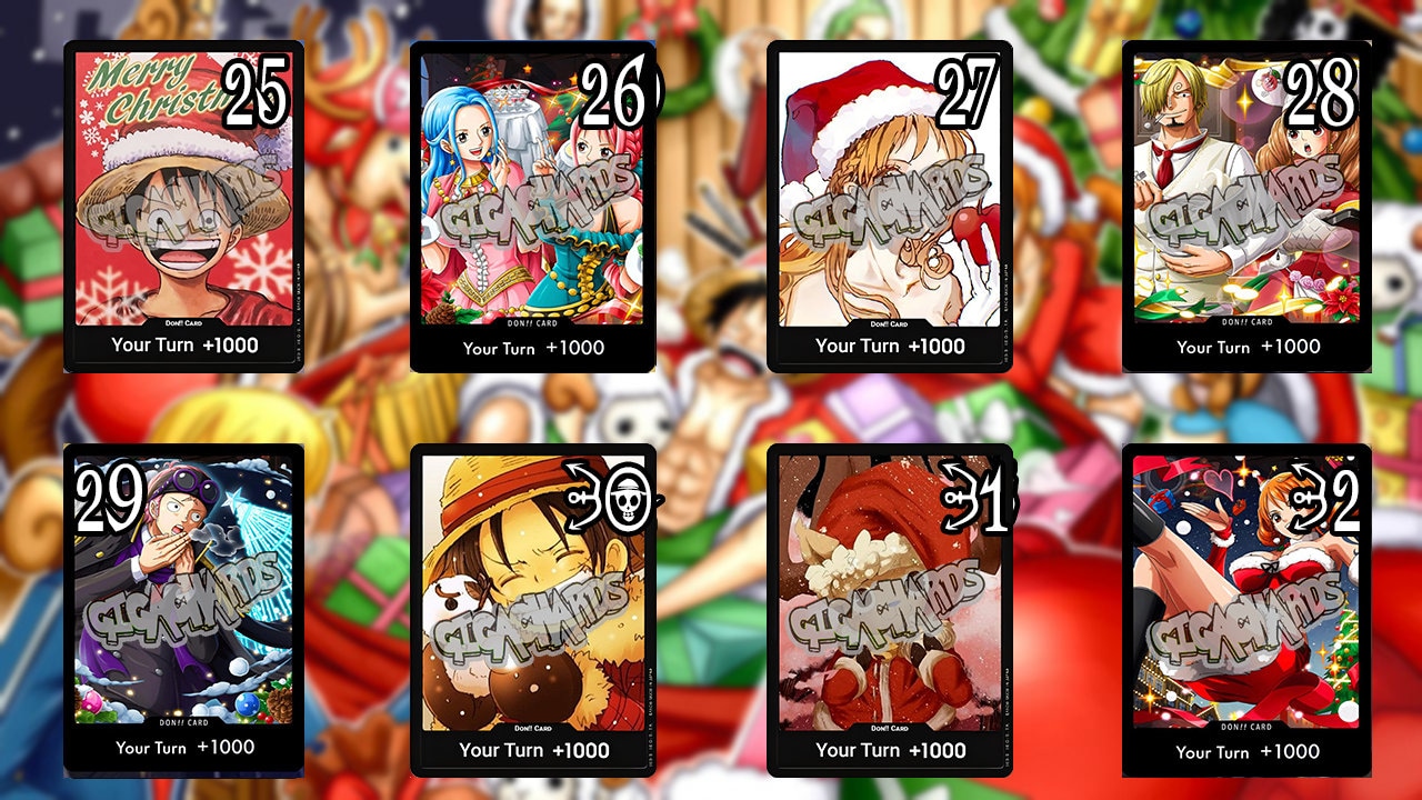 One Piece Tcg Custom Cards DON!! Merry Christmas Happy New Year