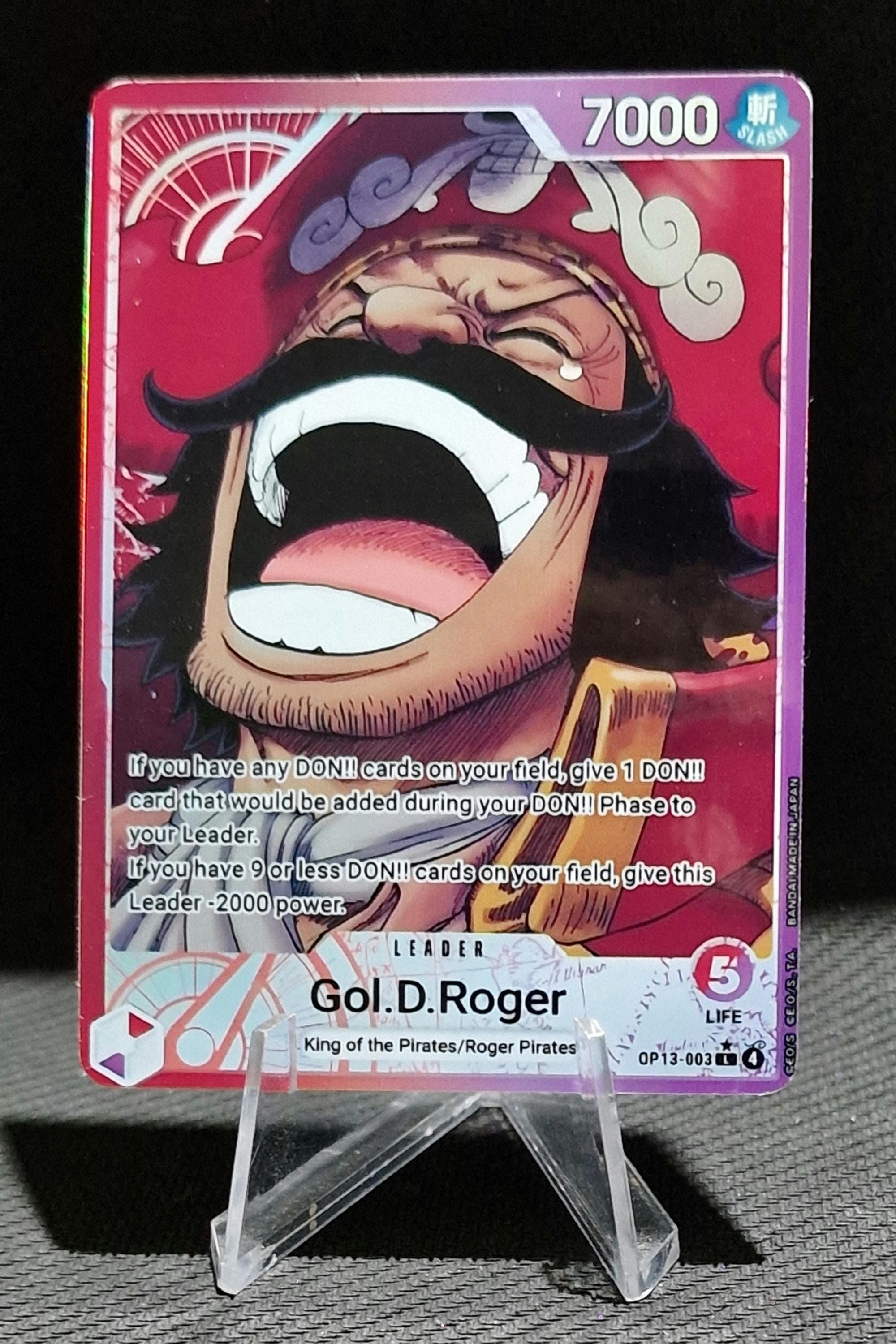 One Piece Proxy Card Leader Holo - Gol.d.roger OP13-003 Alt Art - Etsy