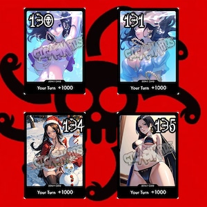 ¡¡Una pieza NO!! - Tarjeta personalizada - Hecho a mano - Boa Hancock set 3