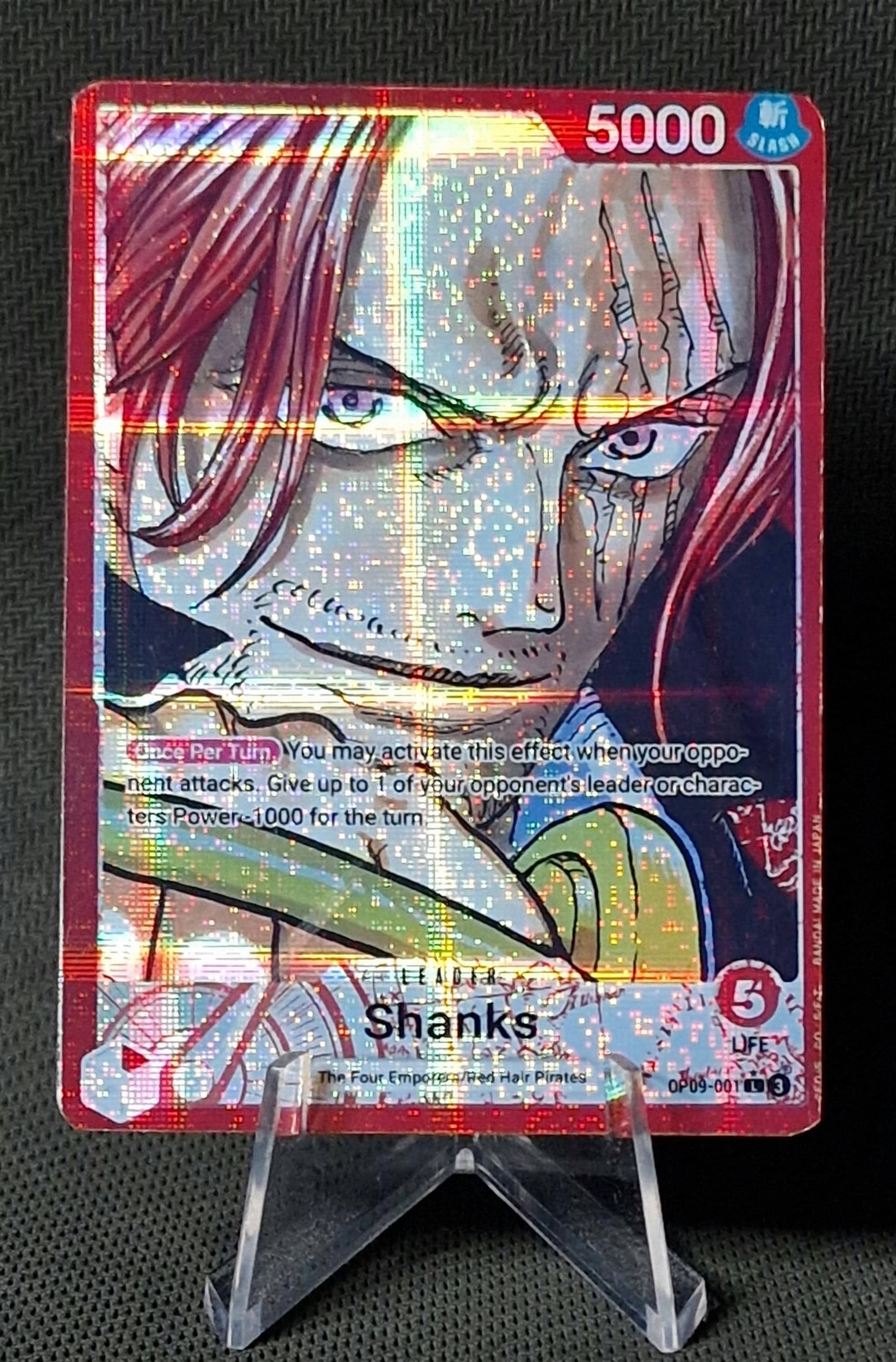 One Piece Proxy Card Holo - Shanks Leader OP09-001 Alt Art One Piece Proxy Card Holo - Shanks Leader OP09-001 Alt Art