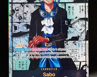 One Piece manga art proxy card Holo - Sabo OP13-120 Character
