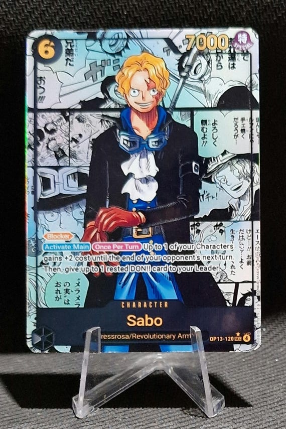 One Piece Manga Art Proxy Card Holo - Sabo OP13-120 Character - Etsy