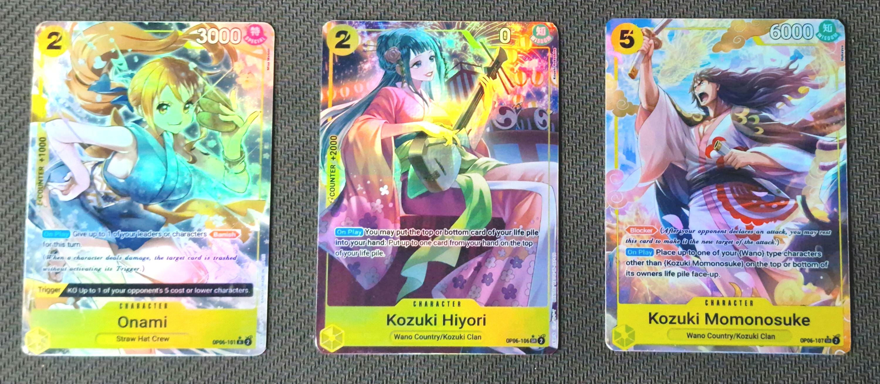One Piece Proxy Card Holo - Onami Kozuki Hiyori Kozuki Momonosuke