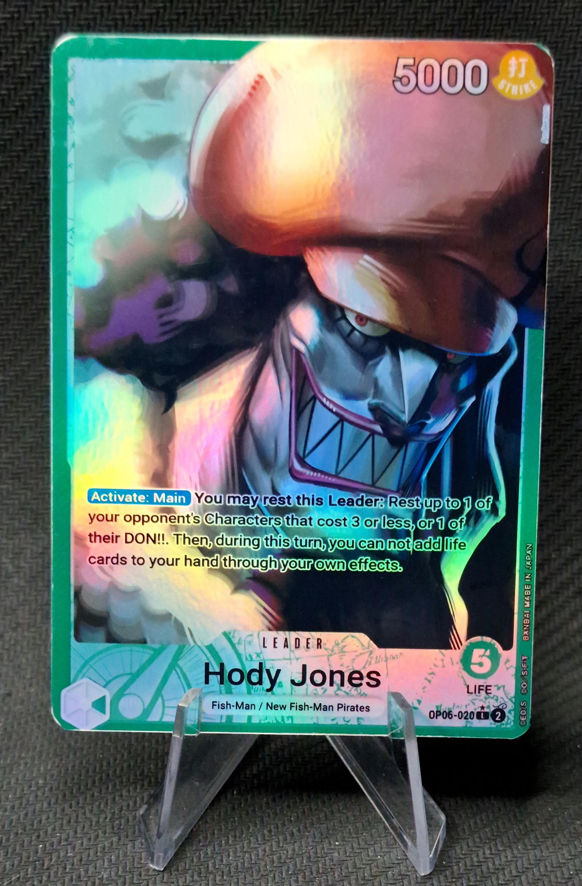 One Piece Proxy Card Holo - Hody Jones Leader OP06-020 Alt Art - Etsy