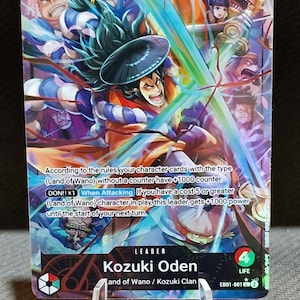 Carte proxy One Piece Holo - Kozuki Oden Leader EB01-001 Alt art