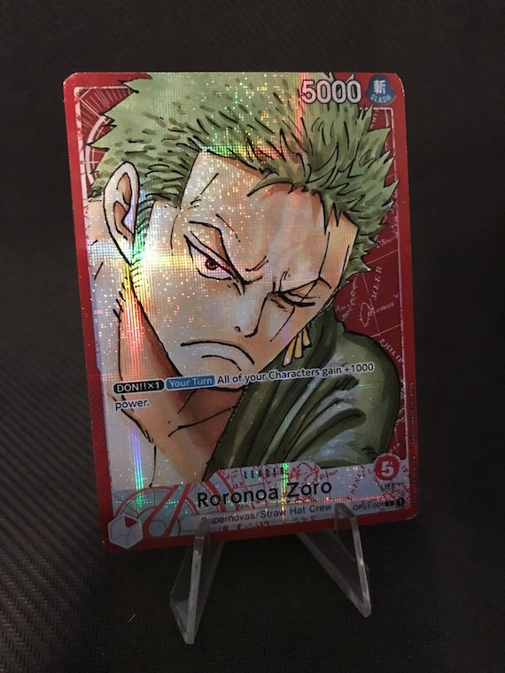 One Piece Proxy Card Holo - Roronoa Zoro Leader OP01-001 Alt Art
