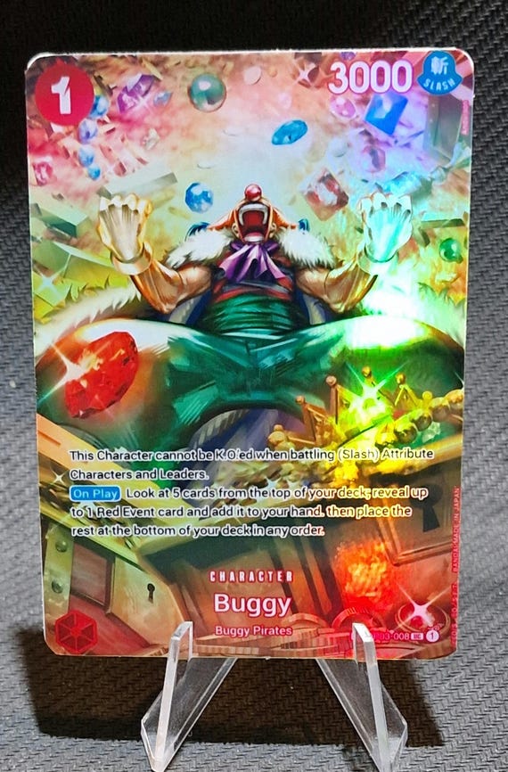 One Piece Proxy Card Holo - Buggy OP03-006 Special Character OP06