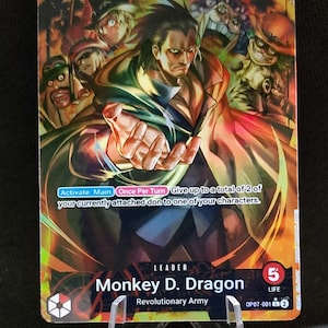 One Piece Proxy-Karte Holo - Monkey D. Dragon Leader OP07-001 Alt Art