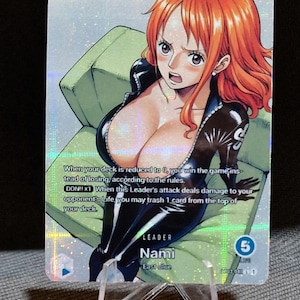 One Piece Karte Holo – Nami Custom Leader OP03-040 Alt Art New Holography „Parallel“ Waifu