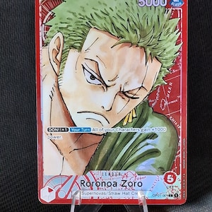 Carte proxy One Piece Holo - Roronoa Zoro Leader OP01-001 Alt art