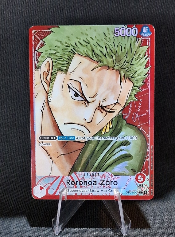 One Piece Proxy Card Holo - Roronoa Zoro Leader OP01-001 Alt Art
