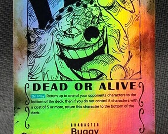 One Piece Proxy Card Holo - Buggy OP09-051 Character Alt ART