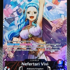Carte proxy One Piece Holo - Nefertari Vivi Leader OP04-001 Alt Art