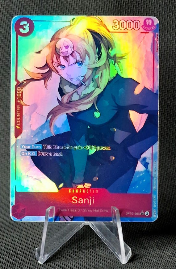 One Piece Proxy Card Holo - Sanji OP10-005 Character Red - Etsy