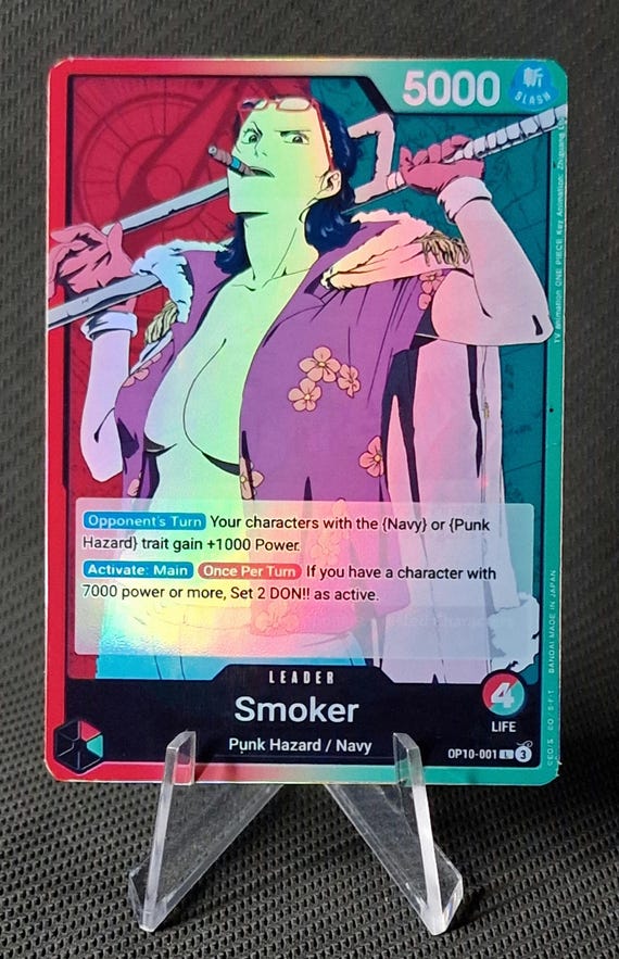 One Piece Proxy Card Holo - Smoker Leader OP10-001 Alt Art - Etsy Finland One Piece Proxy Card Holo - Smoker Leader OP10-001 Alt Art - Etsy Finland