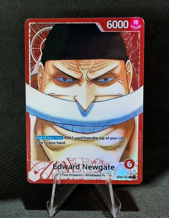 One Piece Proxy Card Holo - Edward Newgate OP02-001 Alt Art - Etsy