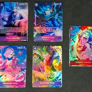 One Piece-Proxykarte Holo – Vinsmoke Niji Reiju Yonji Emporio Ivankov – PRB01 Charakter OP06 Set ENG-Version