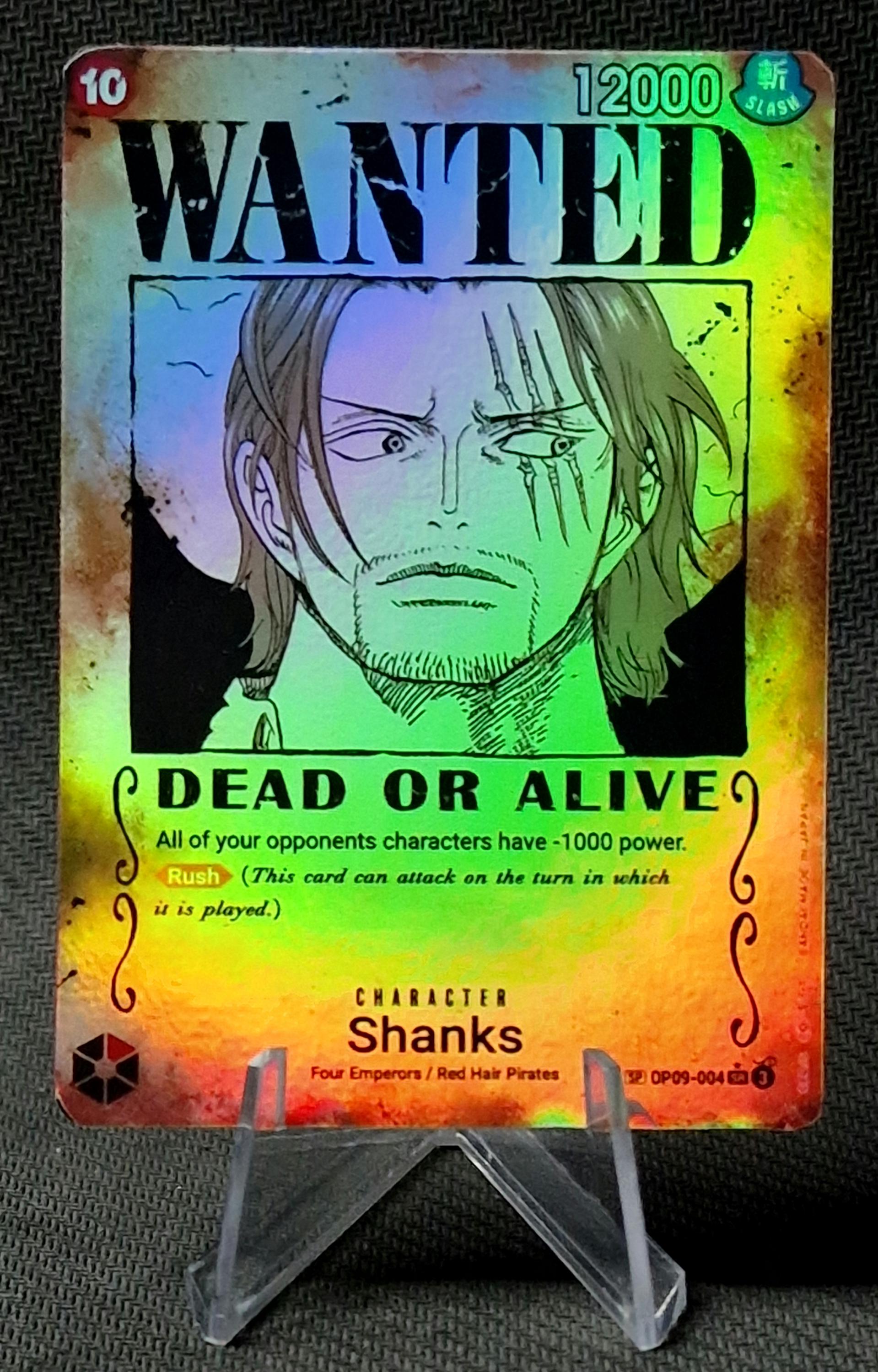 イ*ス様 2024 ONE PIECE WANTED シャンクス ALT ART 2024 ONE PIECE シャンクス MANGA ALTERNATE ART - メルカリ
