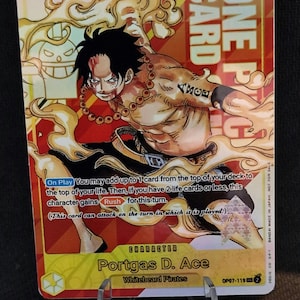 One Piece-Ersatzkarte Holo – Portgas. D. Ace OP07-119 Zweiter Jahrestag des Charakters zum Gedenken an 2024