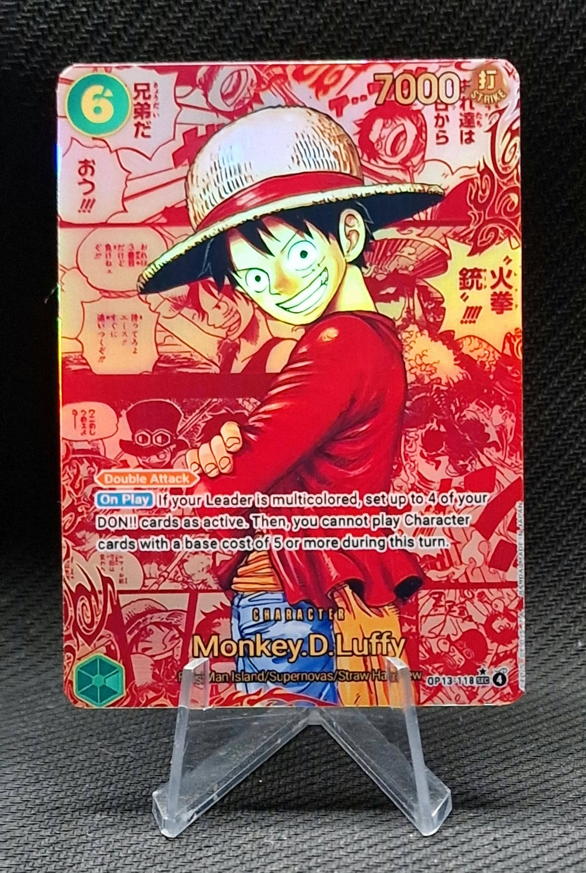 One Piece Character Custom Card Proxy Monkey.d.luffy OP13-118 Sec