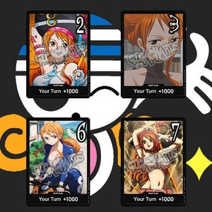 One Piece DON!! - Cartão personalizado - Feito à mão - Conjunto Nami