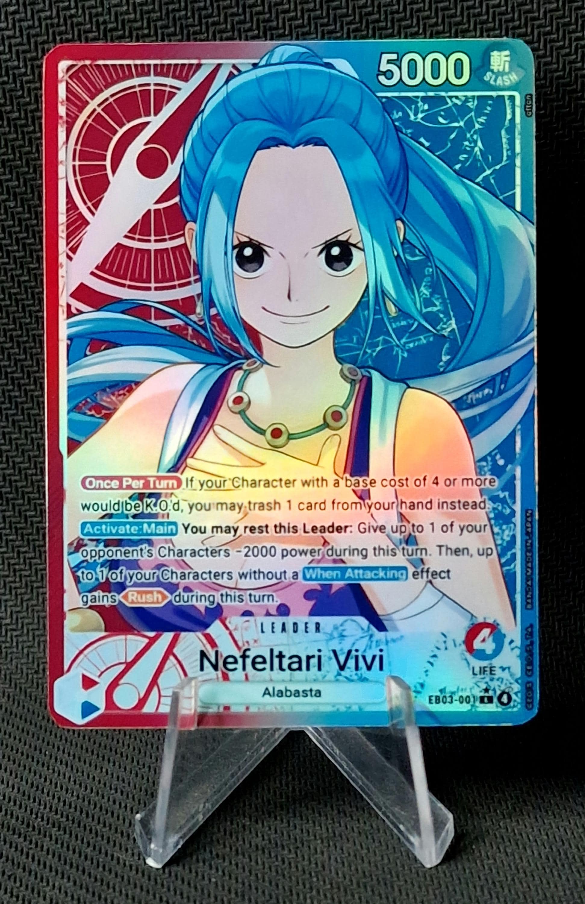 One Piece Proxy Card Holo - Nefertari Vivi Leader EB03-001 Alt Art